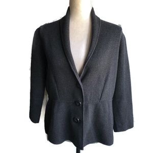 Alfani Dark Gray 3 Button Knit Cardigan Blazer